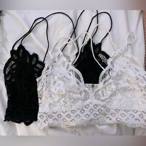 Free People ‘Adella’ Bra Bundle (black and white) size M/L.